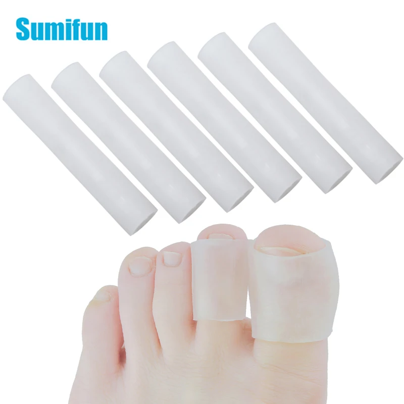 8/10/12Pcs Silicone Tube Toe Protector Finger Protection Foot Corn Blisters Calluses Pain Relief Wear Pads Health Care Tools 5pcs silicone toe tube separator for corn blister rupture pinky protector gel hammer toe correction pain relief foot care tool