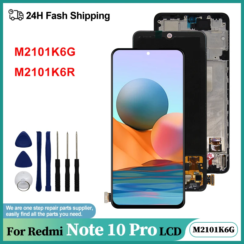 Pantalla De Repuesto Para Xiaomi Redmi Note 10 Pro 4G - LCD Táctil 6.67 Pulgadas, Modelo M2101K6G, Kit Reparación