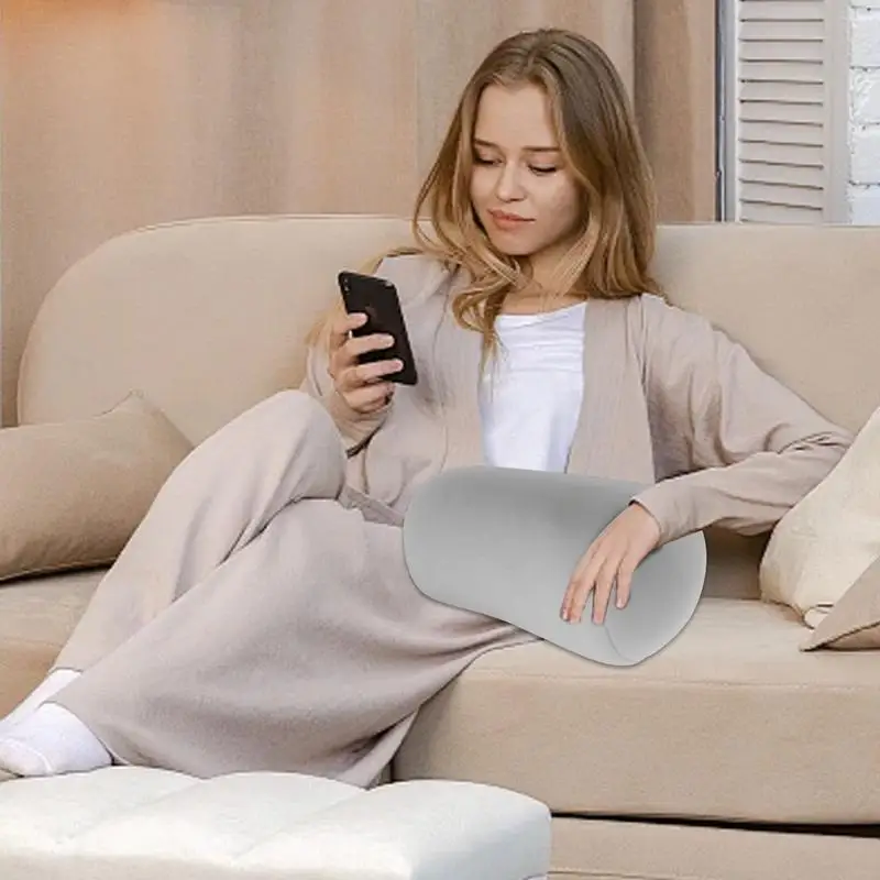 Microbead Pillow Neck & Back Support Travel Pillow Head Cervical Back Cushion Flexible Support Foam Particles Cylindrical Pillow 3