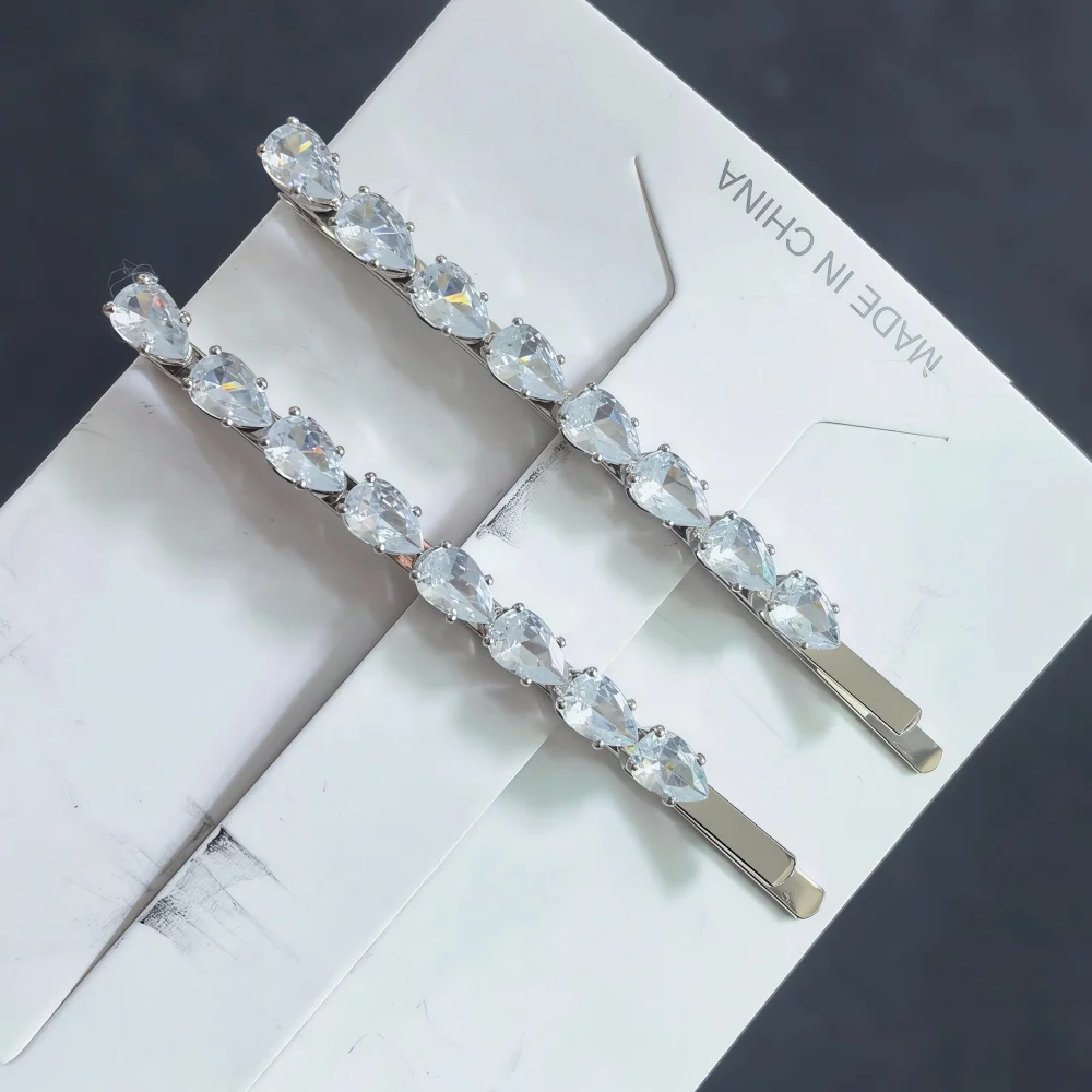 2 Stück/Set Vintage Kristall-Haarspangen für Frauen, Elegante Seitliche Haarklammern, Retro-Haaraccessoires für den Täglichen Gebrauch – Detail 18