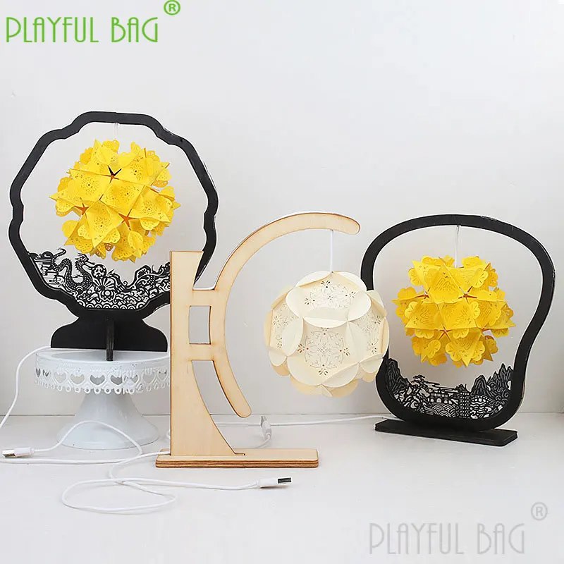 새로운 재미 있는 빛나는 DIY 램프 창조적인 3D 종이 조각 선물 작은 밤 램프, 크리스마스 선물 장식 성인 장난감 vd83