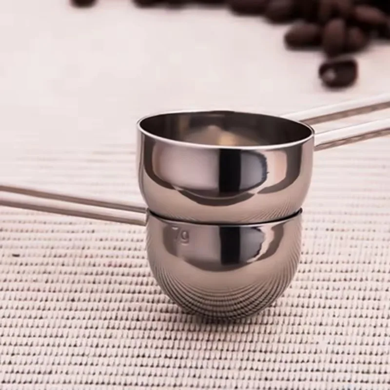 Stainless Steel Coffee Measuring Spoon Manual Coffee Bean Grinding Powder Spoon
