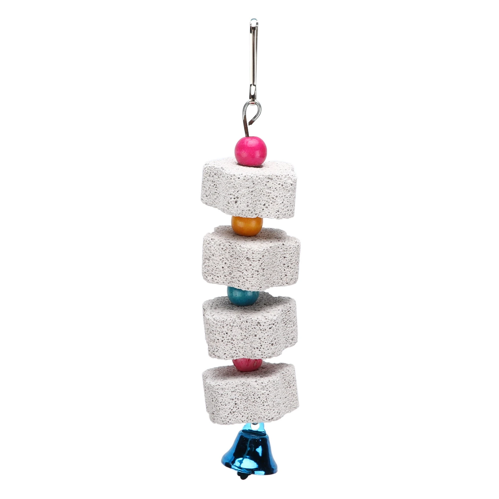 Parrot Toy Bird Toy Bird Cage Accessories Pet Mineral Supplement Bird Toys Bird Cage Accessories Beak Grinding Stone Porous Mineral Stone for Hamster Rabbit Budgies Parakeet