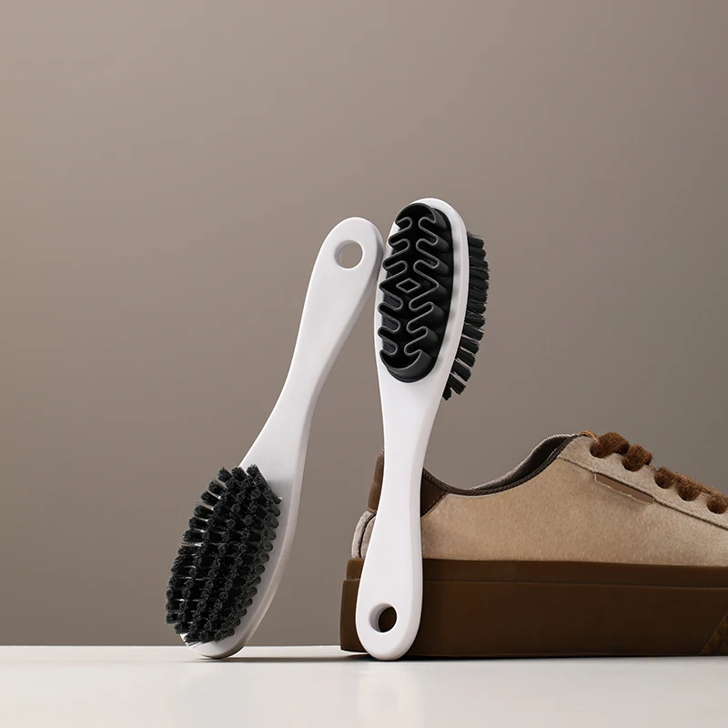 2 in 1 Scrub Suede Shoe Brush Double-sided Shoe Cleaning Brush Suede Cleaner Household Cleaning Soft TPR Laundry
