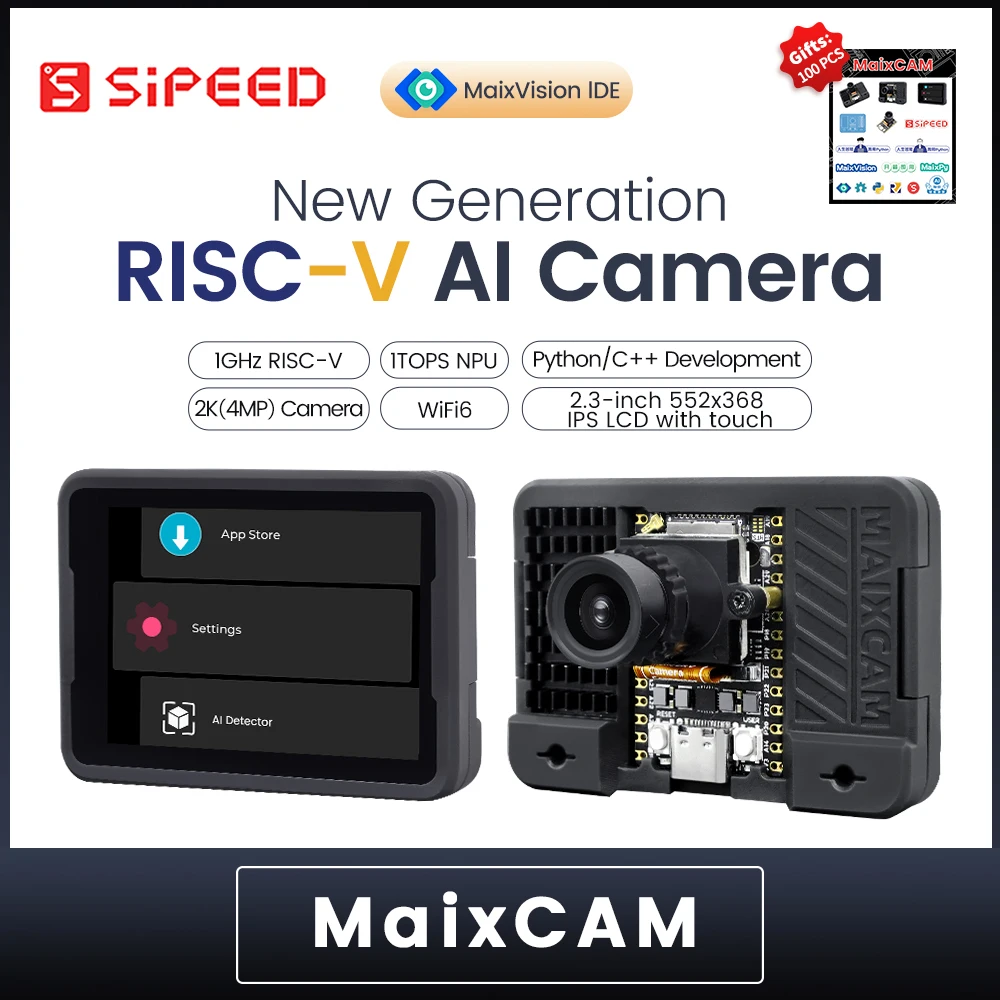 Sipeed Main Cam Development Board Npu Riscv ai Visual Áudio Porta Serial Wifi6
