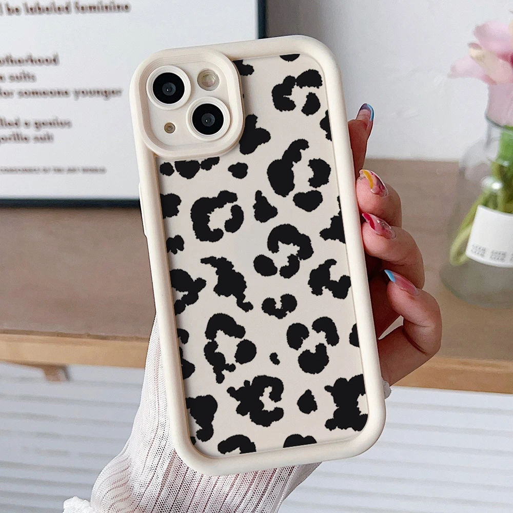 Leopard Print Shockproof Wrist Strap Phone Case with Chain Lanyard