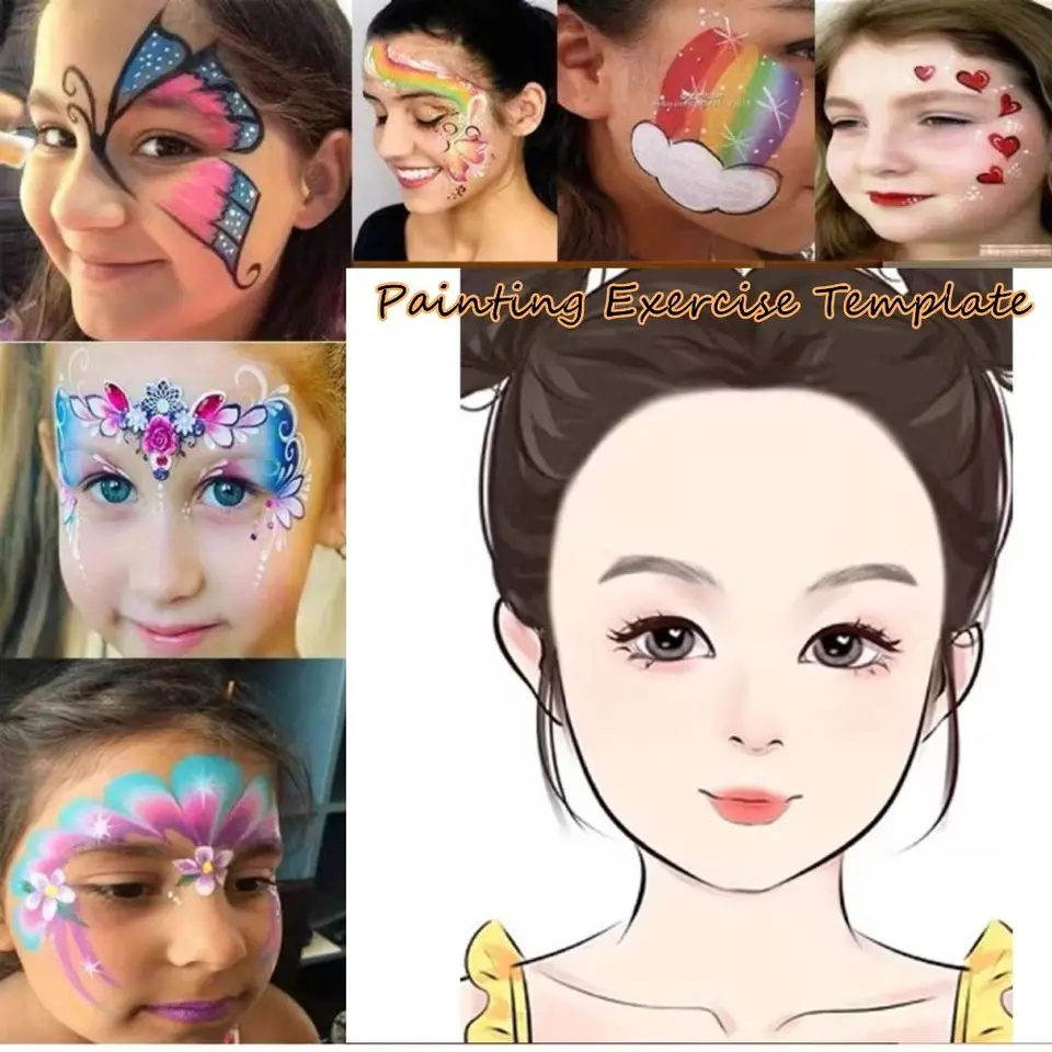 TyToo Plantillas De Maquillaje Infantil Unicornio Y Estrellas – Set Reutilizable De Pintura Facial Para Niños – Fácil Y Rápido