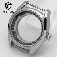 RICHUS NH35 Case 40mm Watch Case Sapphire Glass Fit NH34 NH35 NH36 ETA2824 PT5000 Movement Watch Accessories