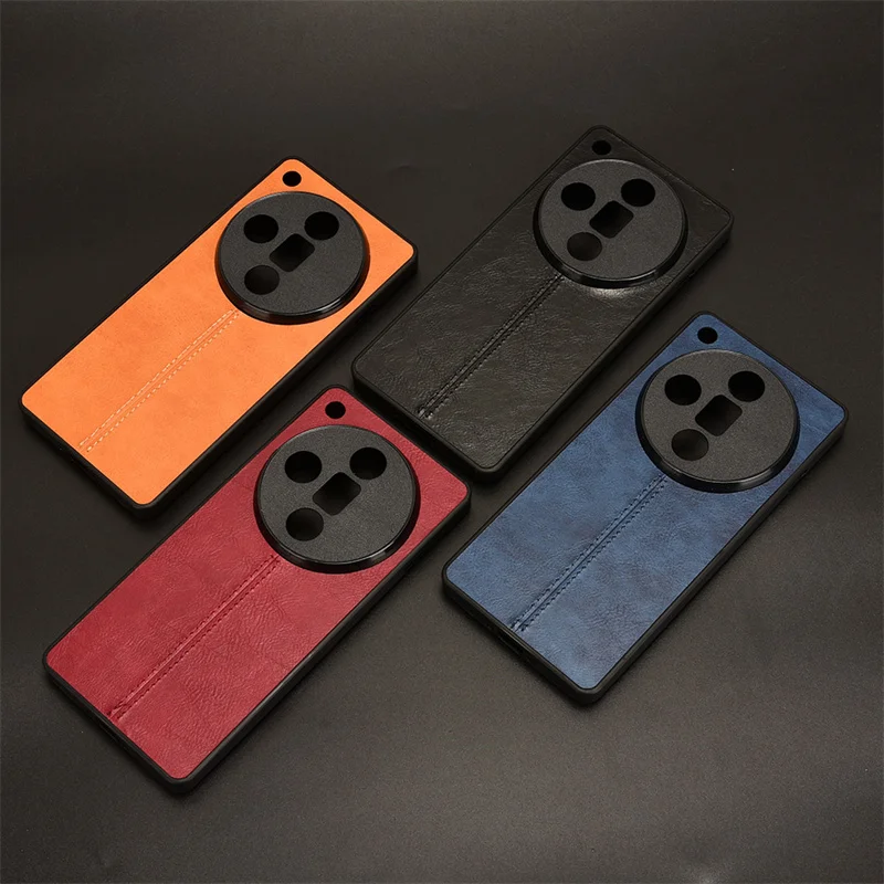 Per Oppo Find X7 Ultra X7 Custodia Luxury Calfskin Pu Sutura Leather Lines Cover Posteriore Antiurto Per Oppo Find X7 Custodia Per Telefono