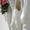 Simple Modern White Ceramic Shell Conch Vase 3D Mural Flower Pot Creative Living Room Background Wall Home Furniture Decoration 3