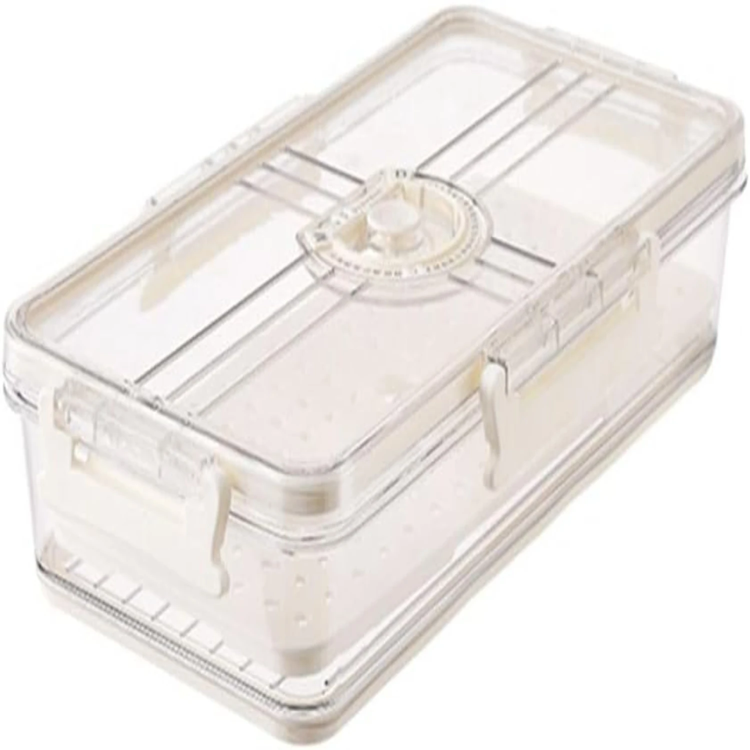 Bacon Container with Tight Lid,Plastic Meat Cheese ,Vegetable with Drain Plate,Multipurpose Food Container for Refrigerator(