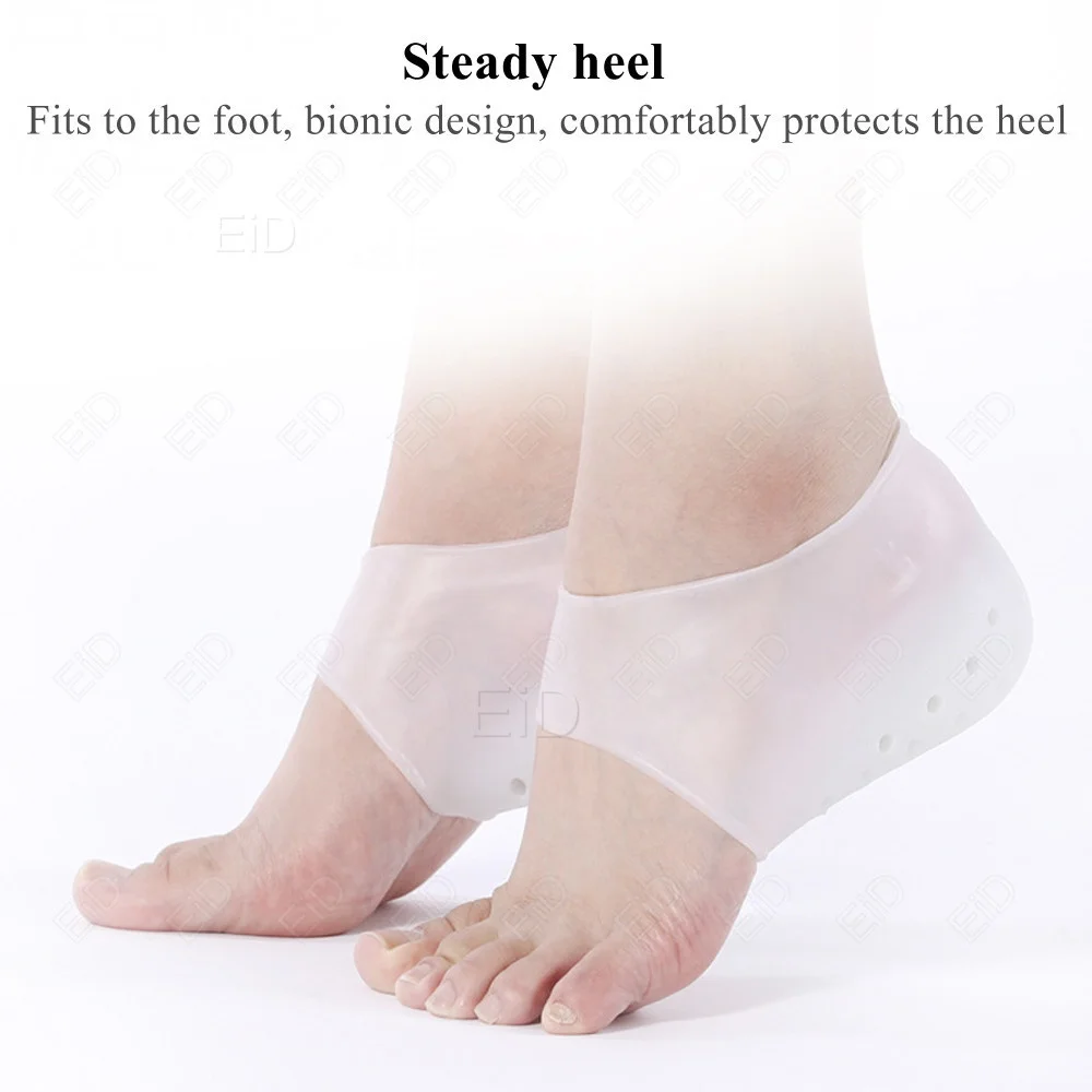 EiD 2 cm 3 cm 4 cm Silikon Unsichtbare Höhe Erhöhen Einlegesohle Höhe Lift Größere 2in1 Weiche Socke Schuhe pad für Männer Frauen Dropshipping – Detail 24