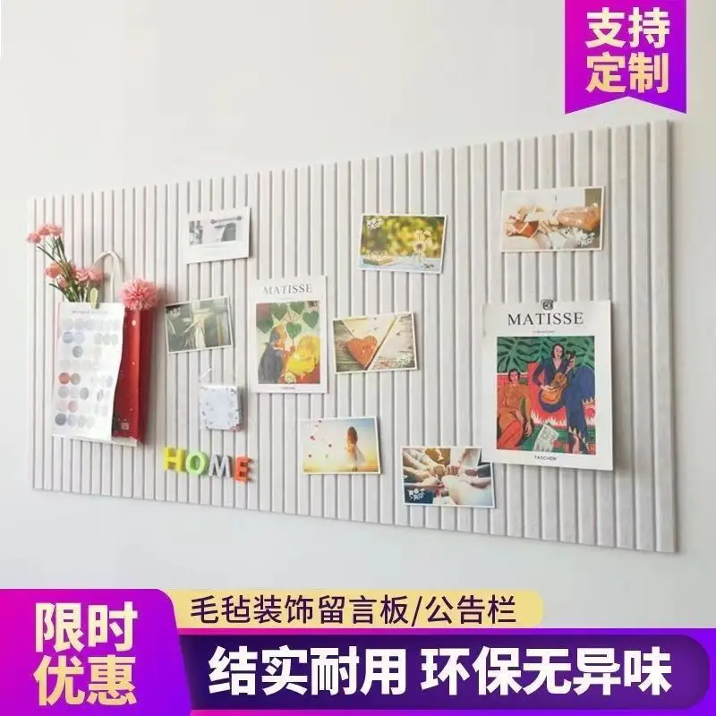 

Felt Wall Sticking Felt Board Ring Creating Self-Adhesive Kindergarten Works Display Cork Photo Wall Bulletin Board Without Punc