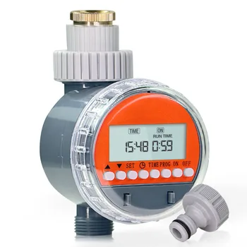 LCD Ball Valve Timer Automatic Timed Taps Controller Outdoor Garden Irrigationg Faucet Watering Waterproof with Battery Powered 1