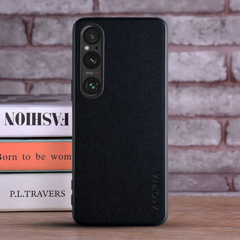 Luxurious Textile Leather Phone Case for Sony Xperia - Elegant and Durable Protection