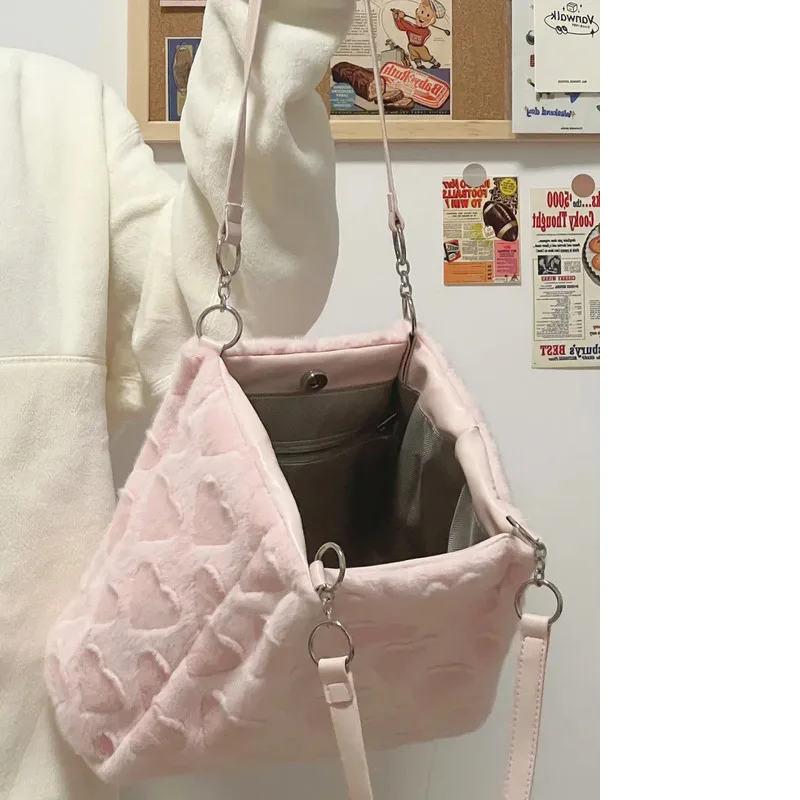 2024 Women's Solid Colored Handbag Candy Love Shoulder bag Fashion Shoulder Cross body bag Large capacity bag new bag bag