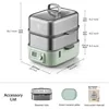 BUYDEEM G67US-A503 Electric Food Steamer for Cooking, 2 Tire Stainless Steel Steamer with Manual Mode, 1500W, 14 Quart, Green 6