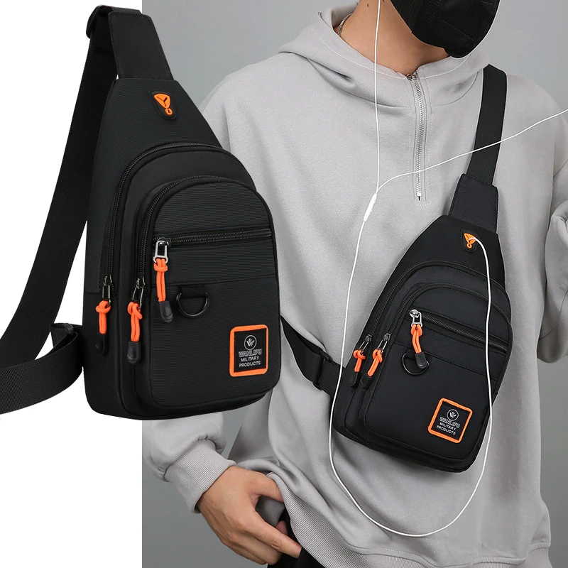 Men' leisure outdoor hiking bike shoulder bag, waterproof sports crossbody...