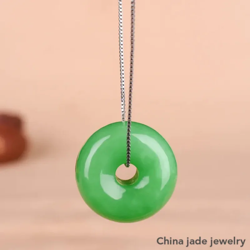 

Natural green jade pendant jasper jadeite jade pendants 925 sterling silver necklace jade jewelry necklaces pendants for women