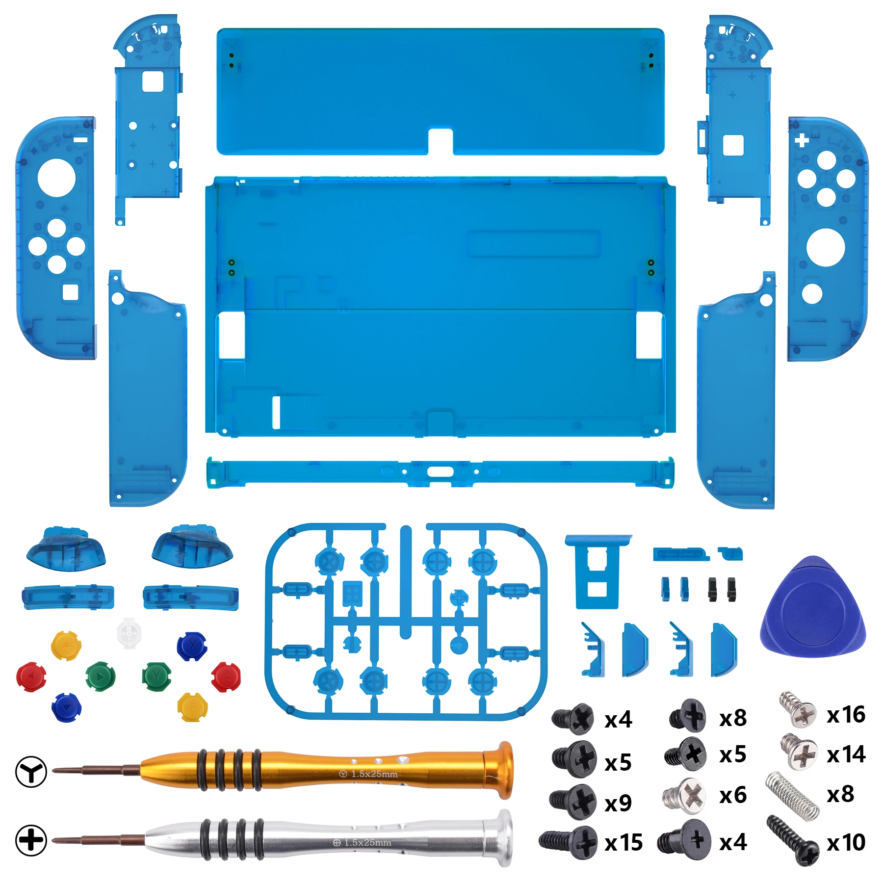 k*e様 Nintendo Switch 本体 シェルカスタム Sumerate-Nintendo Switch用の交換用シェル,カラーボタン付きの