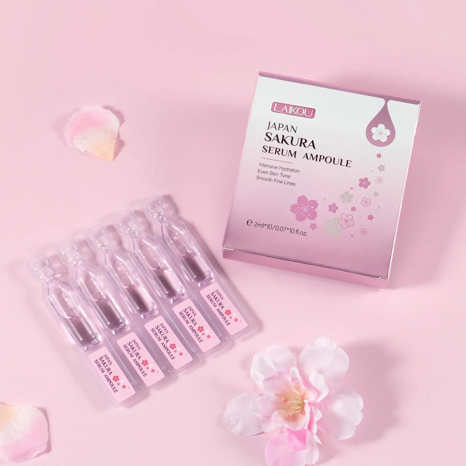 30pcs Japan Sakura Serum Facial Moisturizing Nourish Repair Fade Wrinkle Dark Spot Anti Aging Essence Skin Care