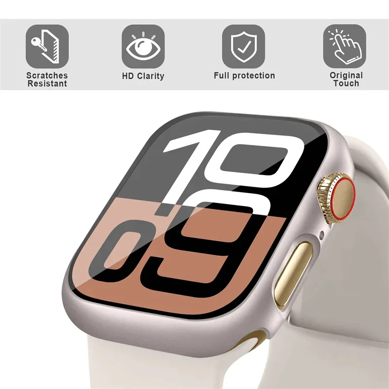 Apple Watch Matte Hard Bumper with Tempered Glass Screen Protector - 2025 Edition