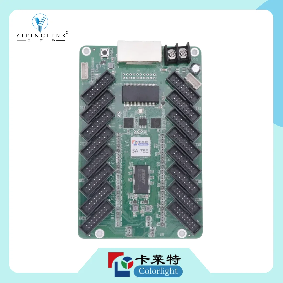 Colorlight 5A-75E LED 수신 카드 HUB75 인터페이스 8비트 그레이스케일 256×1024 픽셀(전문 LED 디스플레이 화면용)