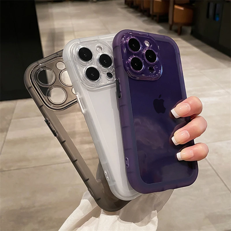 シリコン耐衝撃電話ケース,半透明耐衝撃ケース,紫,iphone 15 pro