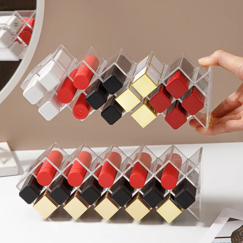 1pcs Fish Lipstick Case Desktop Organizer Box Multi-compartment Organizer Lipstick Display Rack 16 Compartment Fish 5