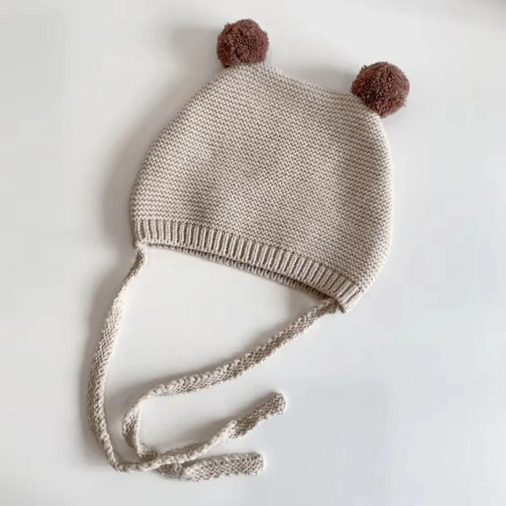 Woolen Crochet Baby Ear Protection Hat for Winter