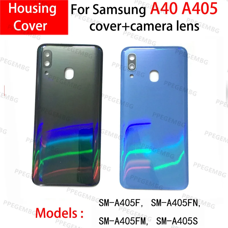 Новинка A40 для Samsung Galaxy A40 A405 задняя крышка батарейного отсека задняя крышка Корпус для телефона Корпус для камеры объектив Ahesive наклейка