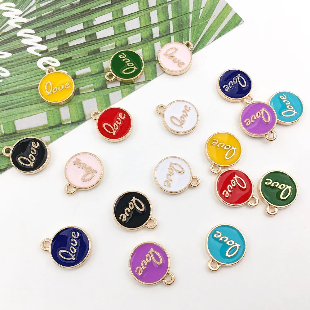 26 stücke 12*14mm A-Z Brief Charms Emaille Charms Alphabet Anfangsbuchstaben Handgemachte Anhänger Für Diy Armband schmuck Machen Großhandel – Detail 7