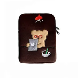 Adorable Cartoon Bear Tablet and Laptop Protective Sleeve - Shockproof Portable Soft Case for 11/13/15 Inch Devices (11 inch)