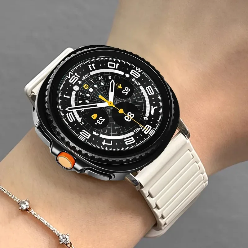 갤럭시 워치 8 40mm 44mm 8 클래식 46mm용 스포츠 팔찌, 삼성 워치 울트라 2025 47mm용 마그네틱 스트랩 실리콘 시계줄