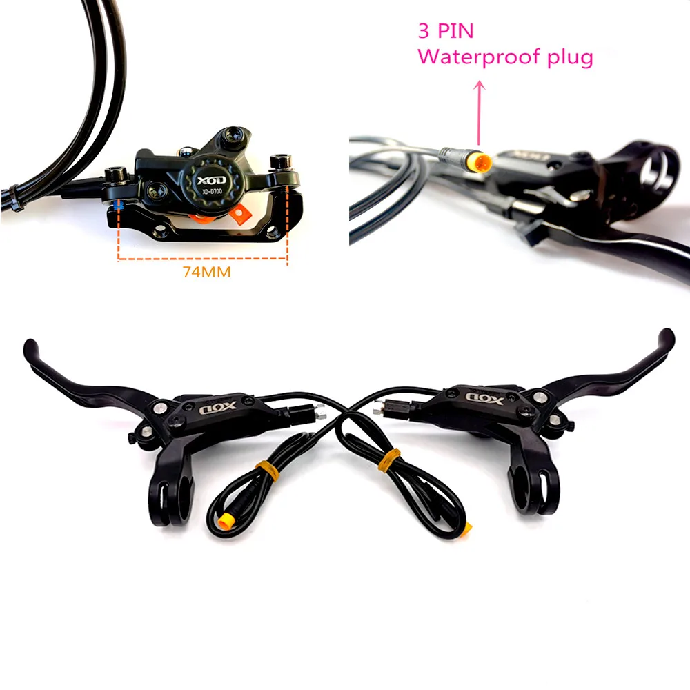 XOD E-Bike Hydraulische Scheibenbremse mit Stromunterbrechung, 2-Pin 3-Pin SM-Stecker, Split-Typ DIY Elektrofahrrad-Bremse – Detail 3