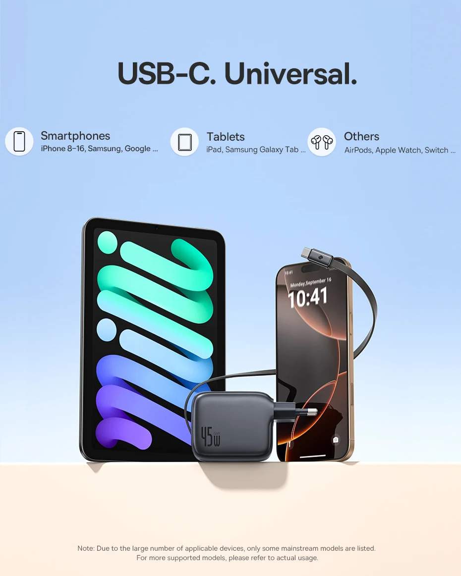 Baseus EnerCore CJ11 45W USB-C Retractable Charger