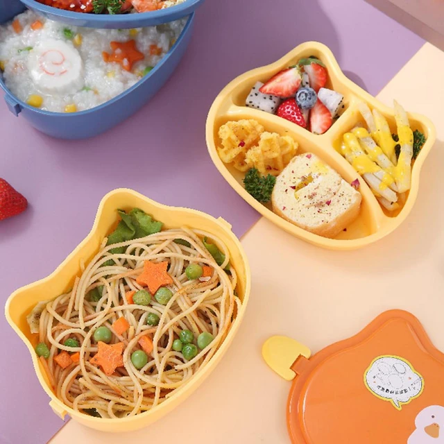 Bento Box Double Layer Children Snack Fruit Lunch Box Cartoon Bento Lunch  Box - AliExpress