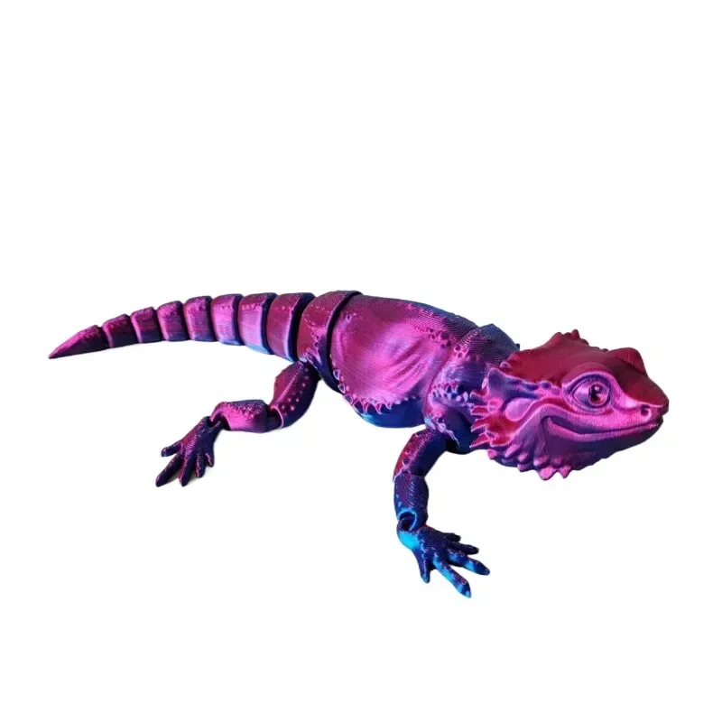 3D Printing Chameleon Gradient Color Ornament Crawling Lizard Model Children's Small Toys Hobbyist Model