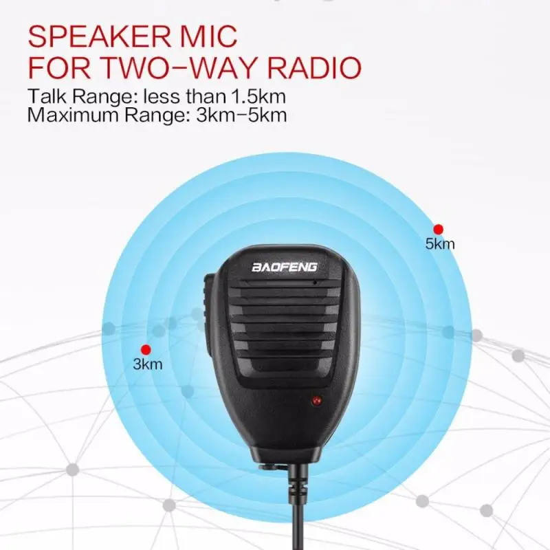 karaoke microphone Handheld Speaker Microphone For Baofeng UV-5R BF-888S UV82 8D 5RE Two Way Radio Walkie Talkie Handheld Mic Intercom Accessories lavalier microphone