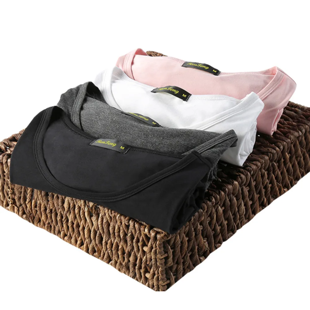 Mens Cotton T Shirt 2 Packs Bamboo Fiber Round Neck T-shirts Short Sleeve Classic Tees Sweat-absorbent Gym Man Undershirt Solid Color Tee