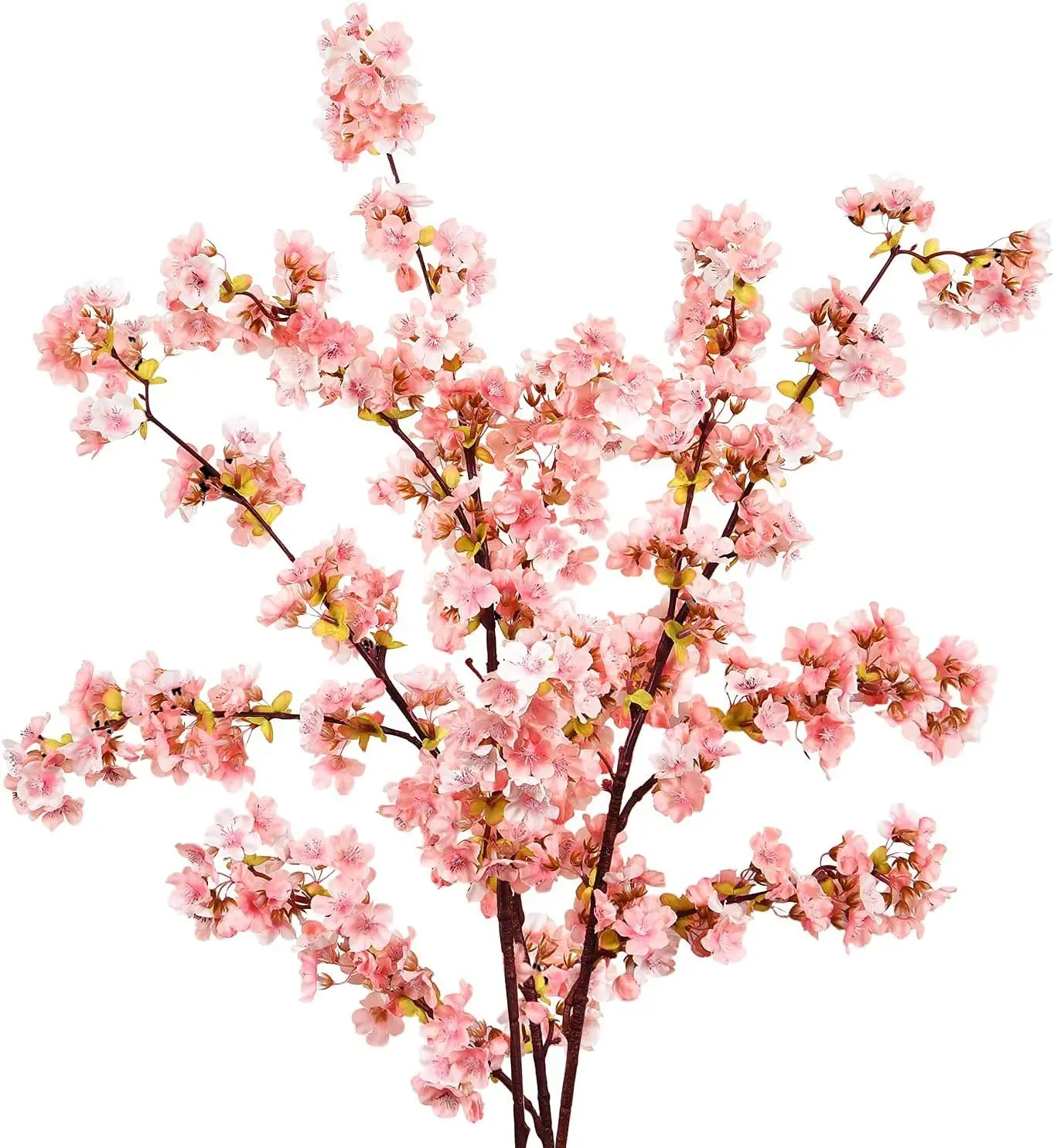 

39 Inch Artificial Cherry Blossom Branches Silk Tall Fake Cherry Flowers Faux Cherry Flowers Arrangements Set of 3, Pink