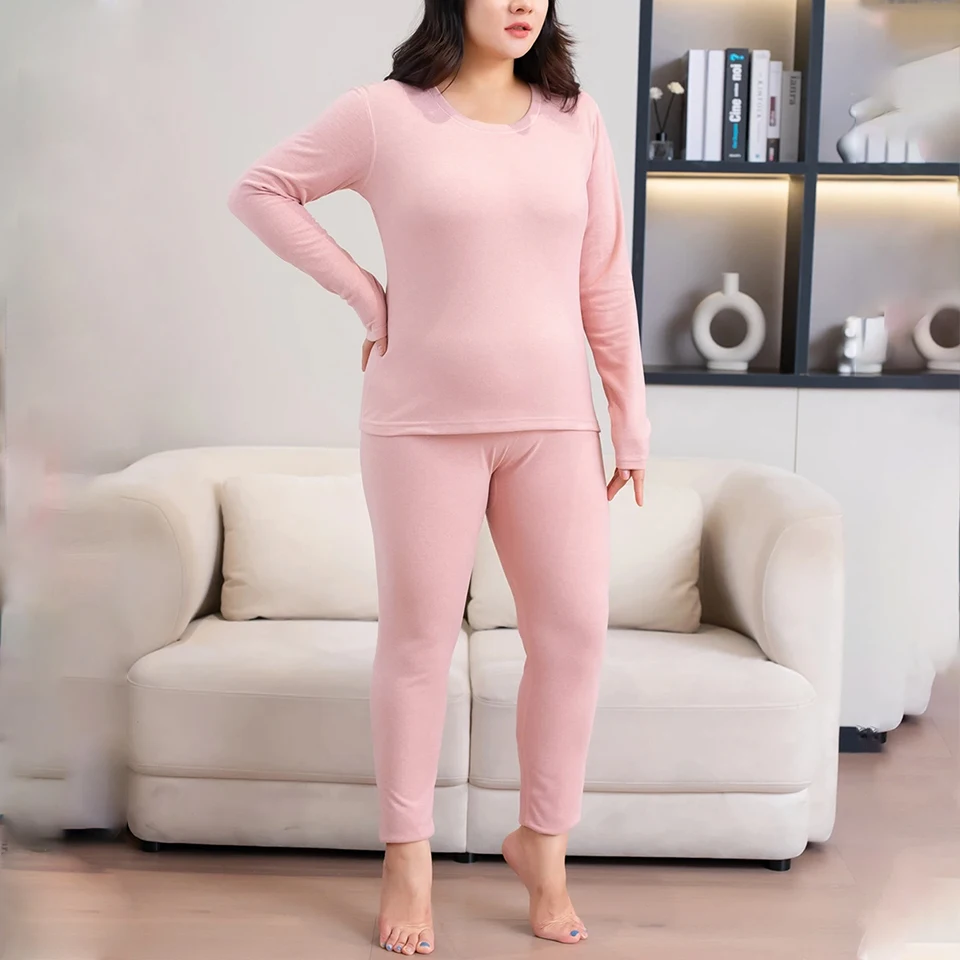 Thermal Underwear for Women Long Johns Plus Size Winter Warm Fleece Lined Base Layer Set Cold Weather Top and Bottom