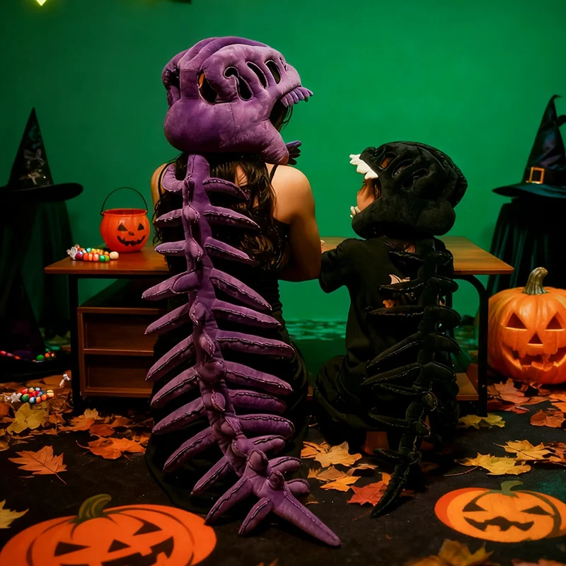 inosaur Skeleton Headgear Pillow -4 colors, ldeal for Party Cosplay & Sofa Lounging