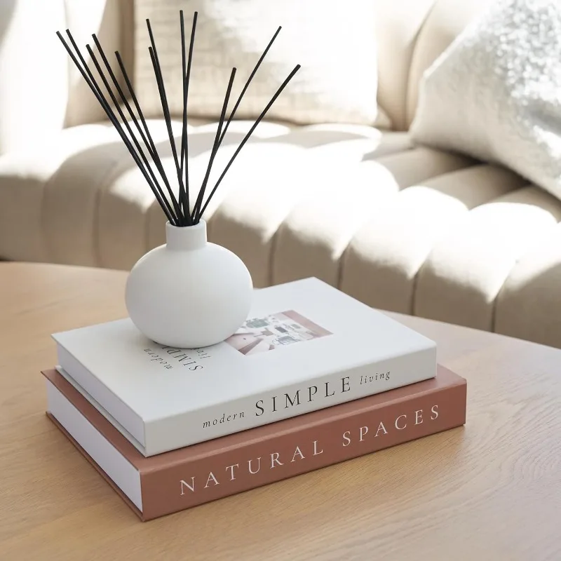 Minimalist Stackable Faux Books: 2-Piece Decorative Set