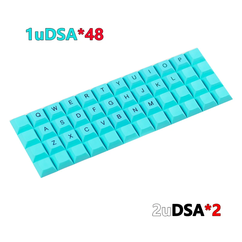 Keycap para Teclado Mecânico Pbt Keycaps Low Profile Key Cap Multi Cores 1u Dsa 48 Pcs Set - Imagem 5