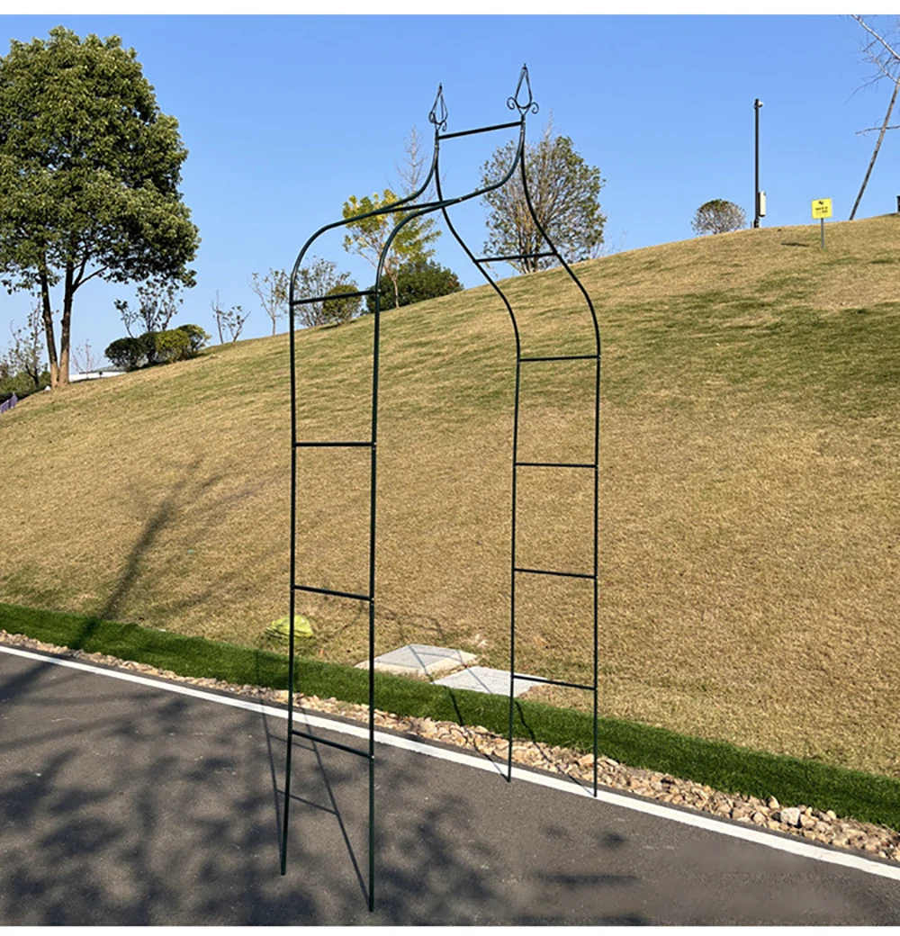 Steel Garden Arch Wedding Arch Stand Flower Frame Balloons Archway Outdoor Lawn Activity Decor Birthday Party Decor Props 1set