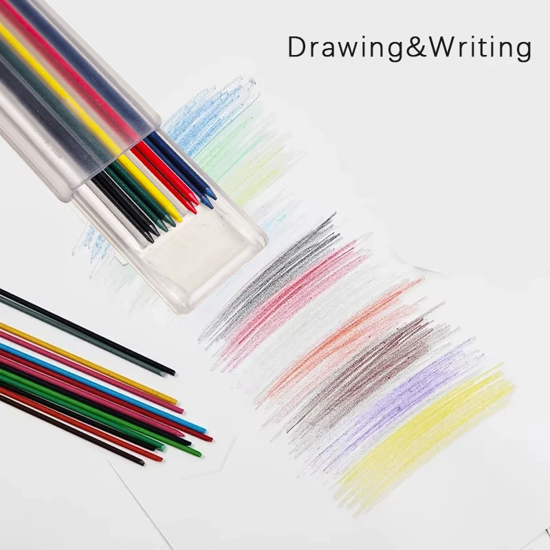 8 Colors 2.0mm 2B Automatic Pencil Replacement Lead Core Student Sketching Painting Writing Supplies School Office Stationery 4