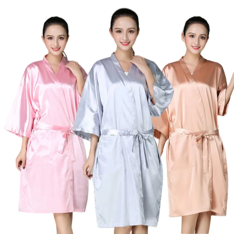Imitate Silk Hairdressing Robe Hair Salon Gown Haircut Smock Hair ...