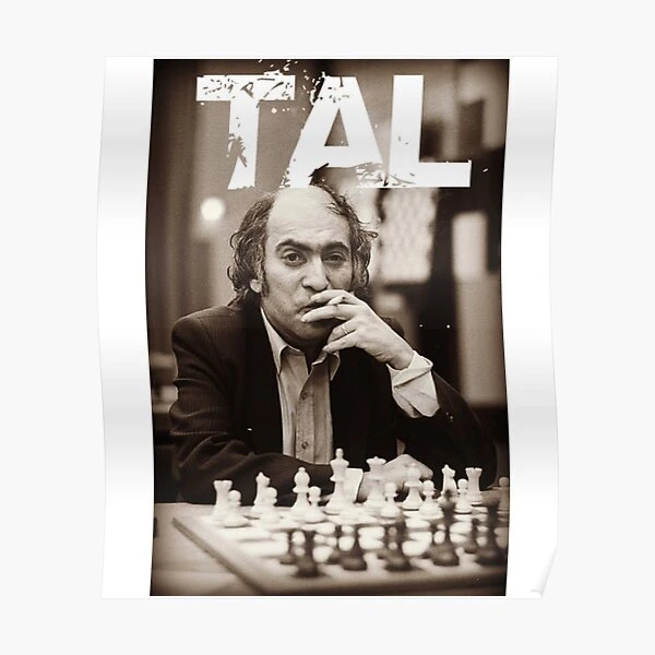 Xadrez russo grandmaster mikhail tal poster imagem mural impressão moderno  engraçado quarto decoração pintura decoração do vintage sem moldura