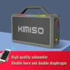 KIMISO Karaoke Bluetooth speaker wireless subwoofer portable speaker Bluetooth 5.3 with dual microphone 7200mAh battery FM radio 4